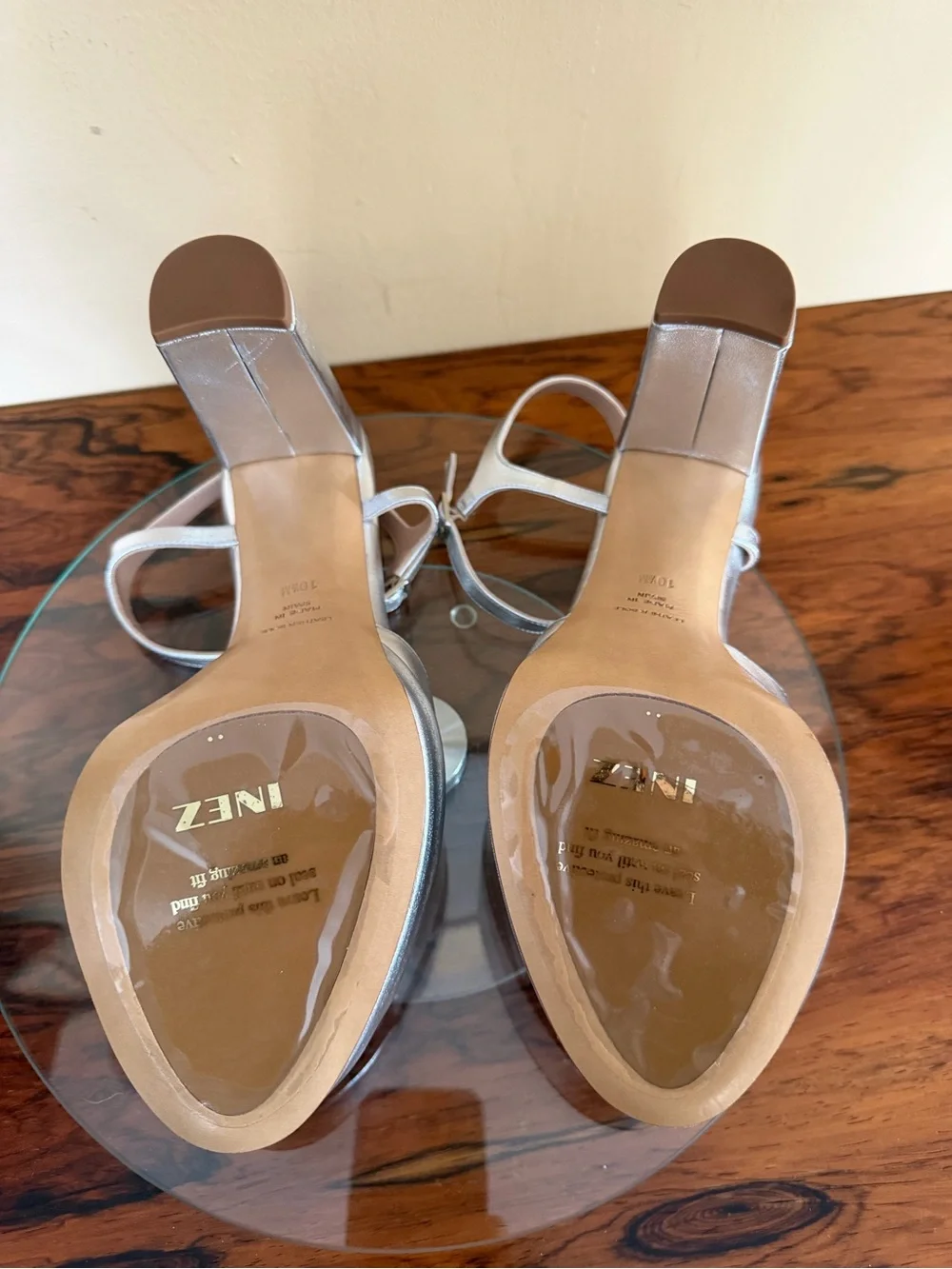 Inez Camilla heels in silver size 10.5 M